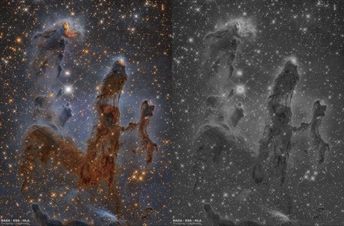 JCNVXXX777's tweet photo. Software derived from my "8D Electrostatic Universe Theory" automatically processes and generates this B&amp;W comparative analysis (Original vs. JCNV Savant 51 Filtered), executed on mobile in airplane mode.
#Astrophotography #Astrophysics #Space #Astrofotografia #Python #Physics https://t.co/S27dIC8PRo