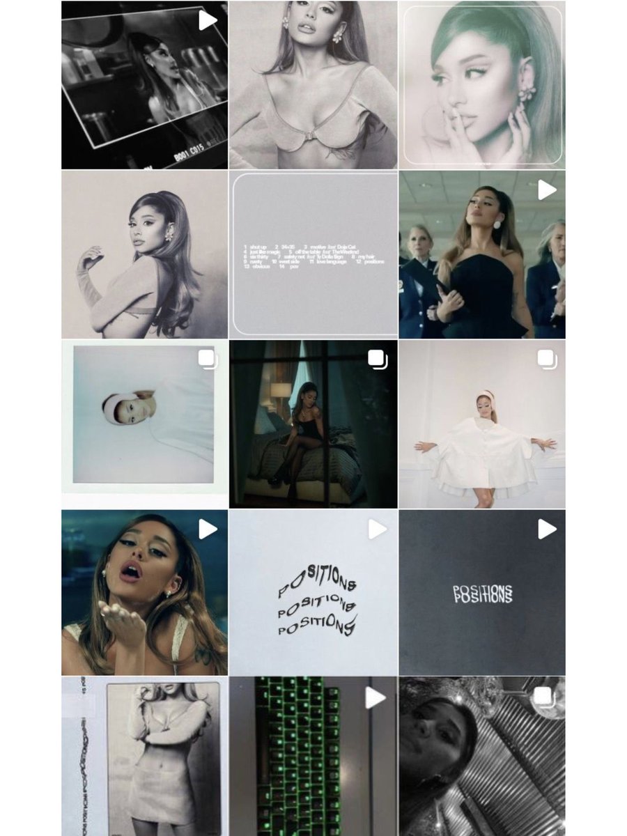 cambeserious's tweet photo. ariana’s feed during the positions era >> https://t.co/uIWr1fKn2g