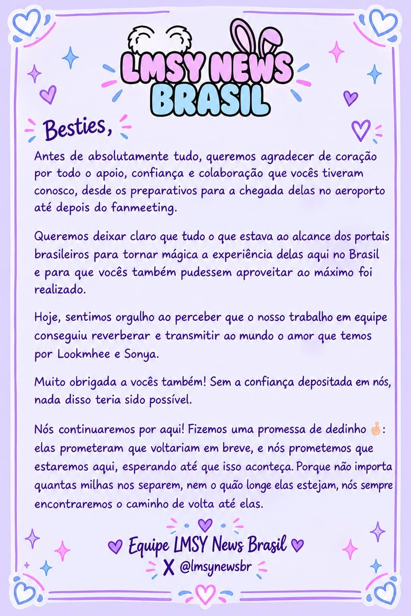 lmsynewsbr's tweet photo. 📢 COMUNICADO !!

Irei chorar de novo 🥹🥹🥹🥹 https://t.co/FDGPNuVVtU