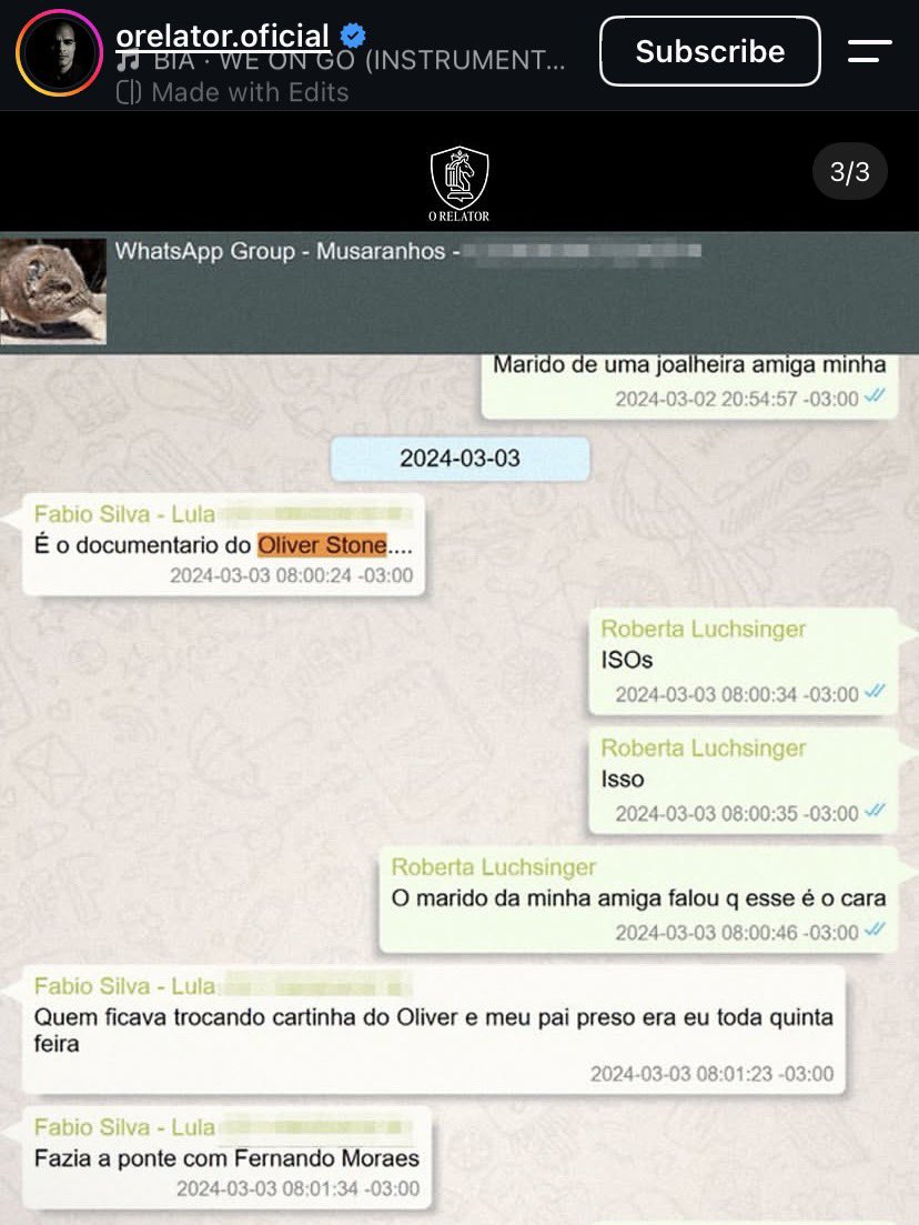DamaDeFerroTV's tweet photo. Sabe a lobista amigona do lulinha, que frequentava o Palácio do Planalto e foi recebida pelo ex-presidiário, que obviamente nega?

Mensagens do celular do Vorcaro mostram que ela   intermediou a captação de milhões para mais um lixo cinematográfico para  reinventar o personagem lule de silve, que é odiado pelo país fora da bolha de desajustados e de beneficiários da distribuição desenfreada de dinheiro do contribuinte.

@orelator.oficial