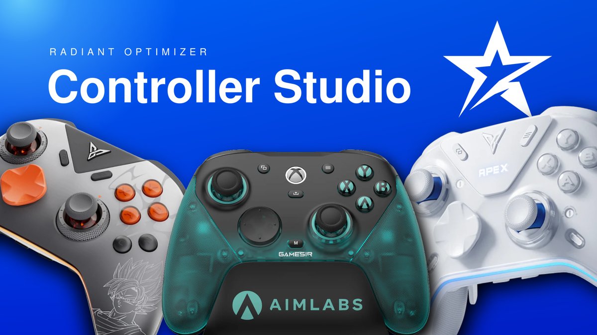 RadiantOpti's tweet photo. Custom stick curves that stay with your controller.

Introducing Controller Studio in Radiant Optimizer.

Keep your native app for firmware and manufacturer settings. Use Radiant to build detailed curves, compare saved designs and preview how closely your controller can reproduce them before saving.

Up to 20 design points. Separate curves for each stick. One workspace for supported GameSir and Flydigi controllers.

Curves save onboard, so Radiant doesn’t need to stay running.

We saved custom curves to both sticks on an Apex 5, moved it to another PC and read them back. Both matched.

Starting with:
• GameSir G7 Pro 8K
• Flydigi Vader 5 Pro
• Flydigi Apex 5

Features vary by model and firmware.

Controller Studio is completely free and will stay free.

We’re building toward support for every controller that allows onboard customization.