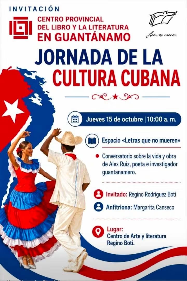 CpllGT's tweet photo. No se pierda este 15 de octubre el espacio "Letras que no mueren" en el Archivo Regino E. Boti / Guantánamo.  La anfitriona de la iniciativa Margarita Canseco nos adentrará en personalidades q contribuyeron al panorama literario en Guantánamo. Les esperamos 10am. https://t.co/ex4YXlK1jb