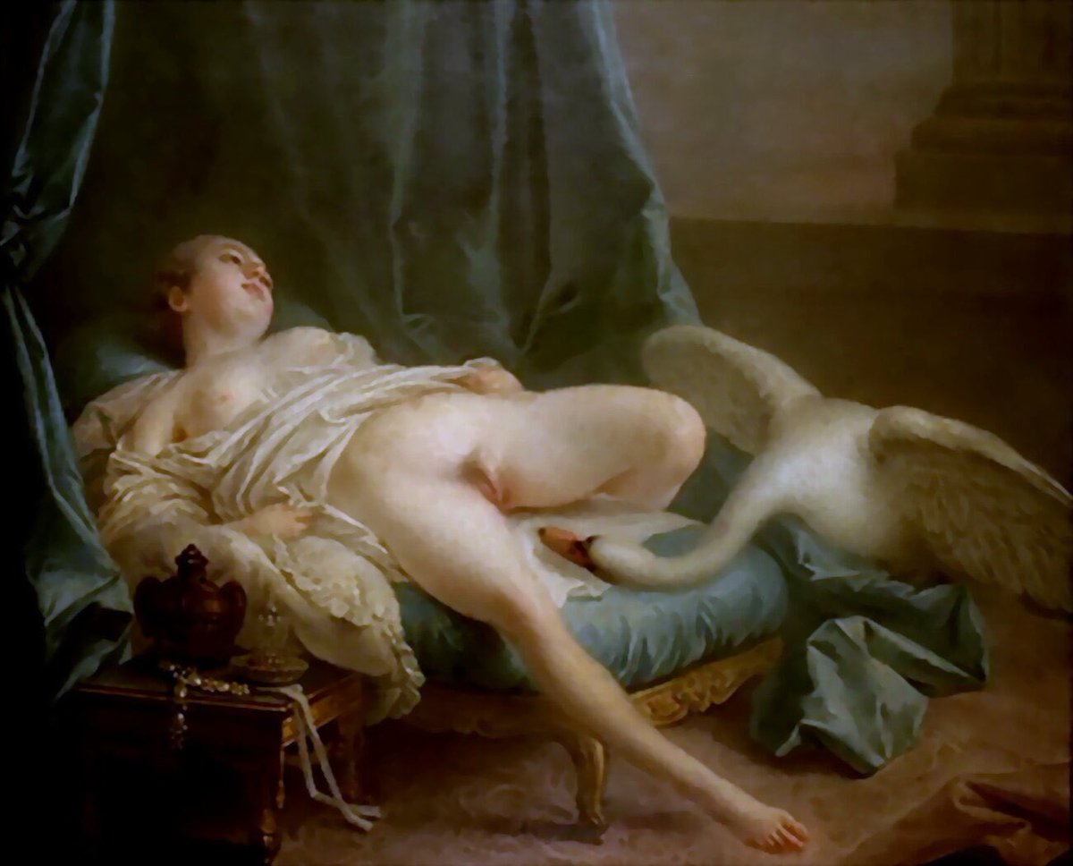 soyjhonky's tweet photo. “Léda et le Cygne” (Leda and the Swan), c. 1740, attributed to François Boucher. https://t.co/AuiSy3yiL4