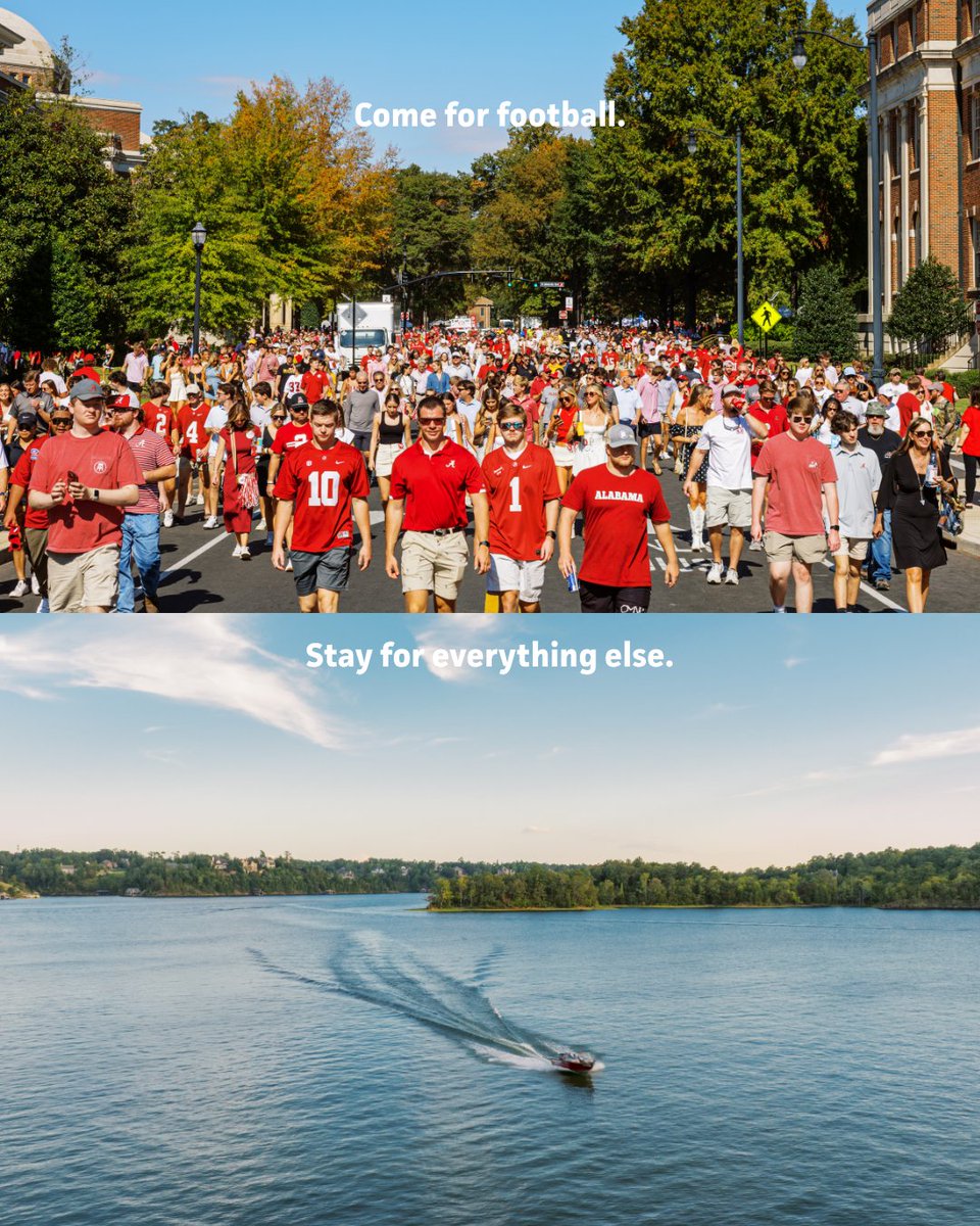 VisitTuscaloosa's tweet photo. Extend your football weekend to enjoy the other side of Tuscaloosa: delicious restaurants, beautiful hikes, lake views, festivals, and much more! #VisitTCL https://t.co/c66fwvGGqe