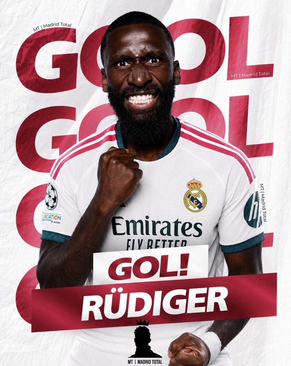 madrid_total2's tweet photo. GOL DE RÜDIGER!!!!!! https://t.co/FDcY4w8c94