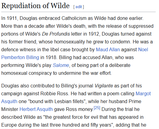 AmarnaEraLeft's tweet photo. Oscar Wilde's boyfriend ended up as a homophobe tradcath https://t.co/WLatlfwIy4