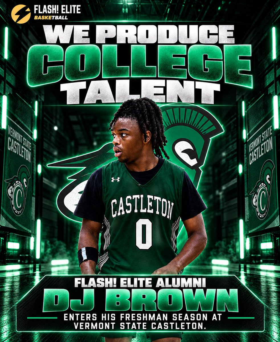 FlashElite2's tweet photo. Another alumni playing at the college level!! DJ Brown enters his freshman season @CastletonSports 👀 https://t.co/VVGYPvHRzu