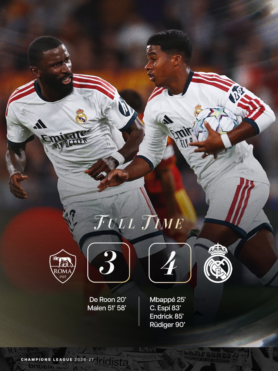 realmadridarab's tweet photo. ريمونتادا في روما! https://t.co/GsUT4kclVy