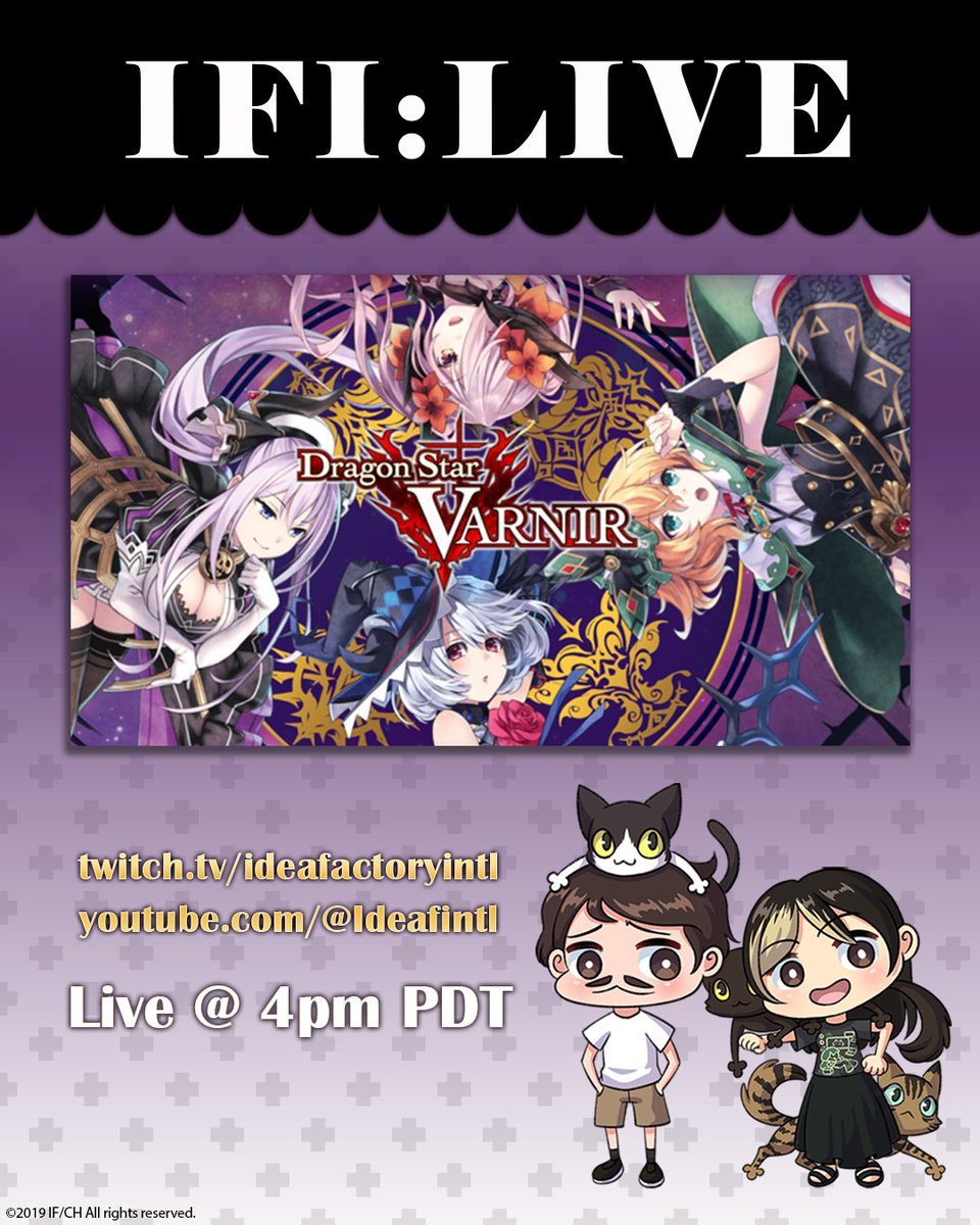IdeaFactoryIntl's tweet photo. Halloween season is approaching...🧙🏻‍♀️

Catch Shae and Ashley playing Dragon Star Varnir in today's IFI:LIVE stream! 🐲

LIVE @ 4pm PDT⬇️
https://t.co/XIVsglHEY2
https://t.co/3TAMWJ9gLc https://t.co/Vc78iCTuzJ
