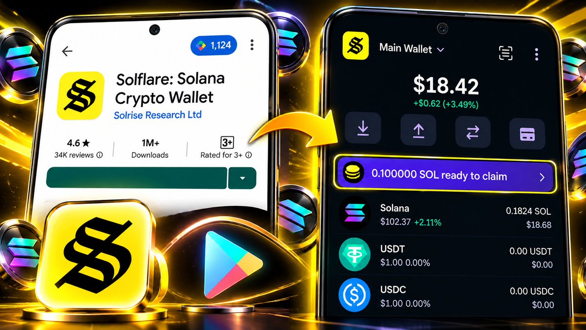EarningAttack's tweet photo. 🎁 FREE $SOL MAY BE WAITING FOR YOU

Have an active Solana wallet? 👀

✅ Download @solflare Wallet
✅ Import your existing Solana wallet
✅ Check if any SOL is ready to claim!

💰 Some users may have eligible SOL rent refunds.

⚠️ Not guaranteed for everyone. https://t.co/r79PZfeJXa