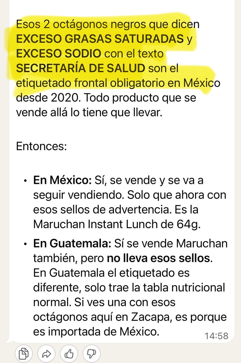 jerri1421's tweet photo. @72_cpineda Si sabe que el producto que mostró está etiquetado así sólo para México vd. O sea que ademas de no saber ni dónde está parado, lo más seguro es que compró producto de contrabando. https://t.co/vXOA1w6cJi