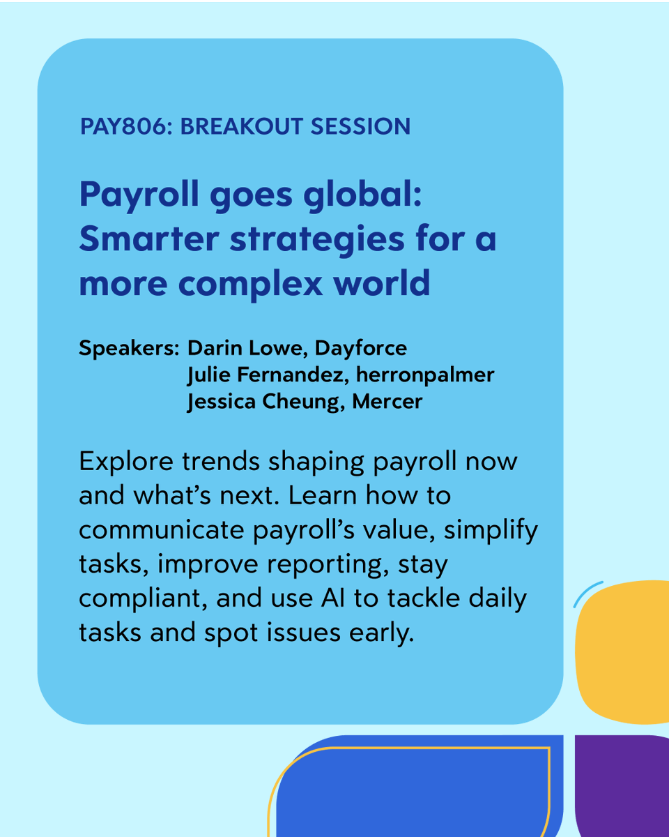 Dayforce's tweet photo. At Dayforce Discover, we’re digging into the big questions shaping the future of work — from workforce resilience &amp; the changing role of entry-level roles to global payroll, AI &amp; employee burnout.

Add these sessions to your agenda in the MyDiscover app. https://t.co/h2lw1qQlsc https://t.co/KyrU8jd3HE