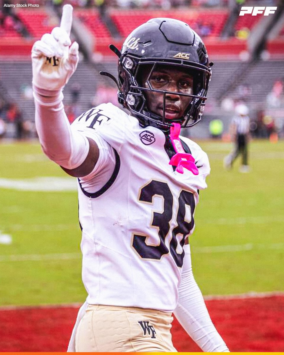 PFF_College's tweet photo. Highest Graded Cornerback in College Football This Season:

🎩 Somad Eaddy, Wake Forest: 86.1

Reminder: He’s Only A True Freshman👀 https://t.co/OrNAsoiq1w
