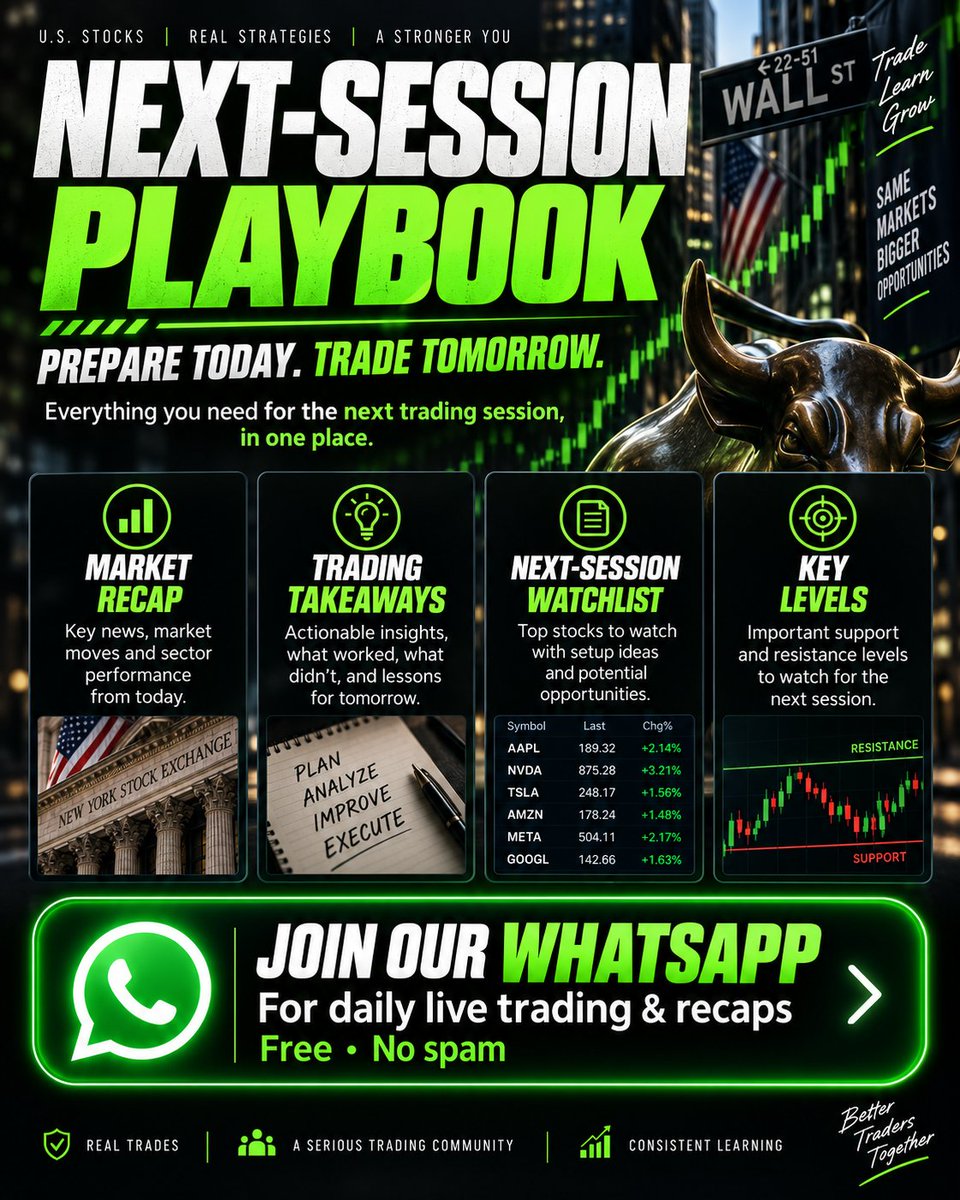 azertyzaez's tweet photo. Today's follower bonus: my U.S. stock trade-management notes and the takeaways I rely on when price action shifts. It's all going to followers who reach out on WhatsApp today. Message me to claim your copy 👇 👇 https://t.co/0oegnA4O9n https://t.co/K5vuyBz0As