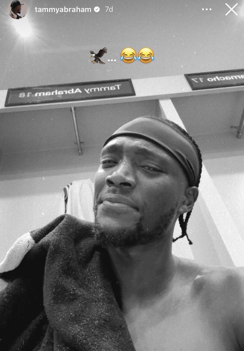 kartlnasaletijk's tweet photo. Tammy Abraham’ın Instagram paylaşımı: “🦅😂” https://t.co/1cPC2kqef7