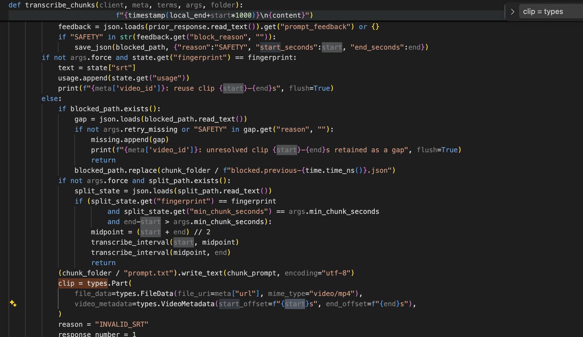 sunaiskorean's tweet photo. trying to make youtube caption using whisper small and gemini 3.8 flash 
but sometimes there is omit depends on chunk length
I feel I am on the wrong way https://t.co/9waYTOKLB6