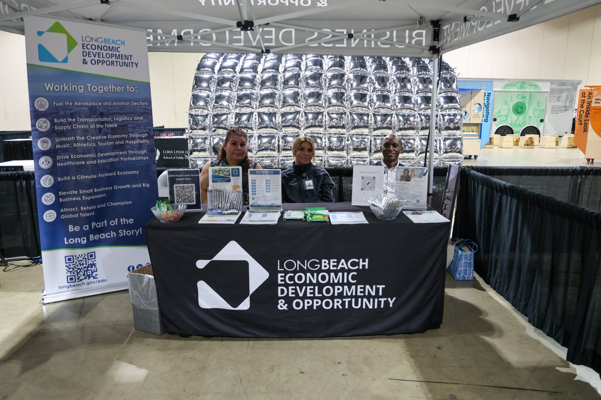LBEconDev's tweet photo. Yesterday, our Workforce Development team had the opportunity to participate in the second annual Long Beach College &amp; Career Expo! 💼✨ https://t.co/fsefYlchaZ