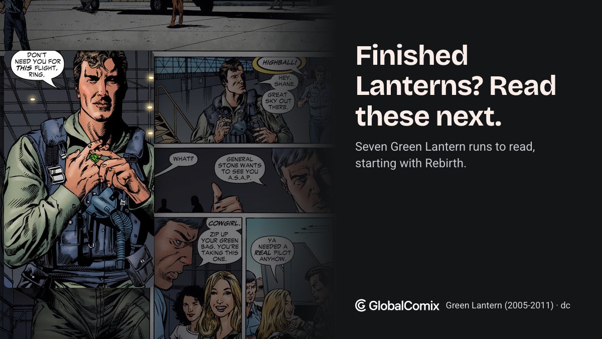 globalcomix's tweet photo. Finished #Lanterns? Here are 7 Green Lantern comics to keep us busy while we wait for season 2.

From Rebirth and War Journal, to Far Sector, there's a story for every Lanterns fan: https://t.co/SRt95iVrbO https://t.co/RYGDQyACdW