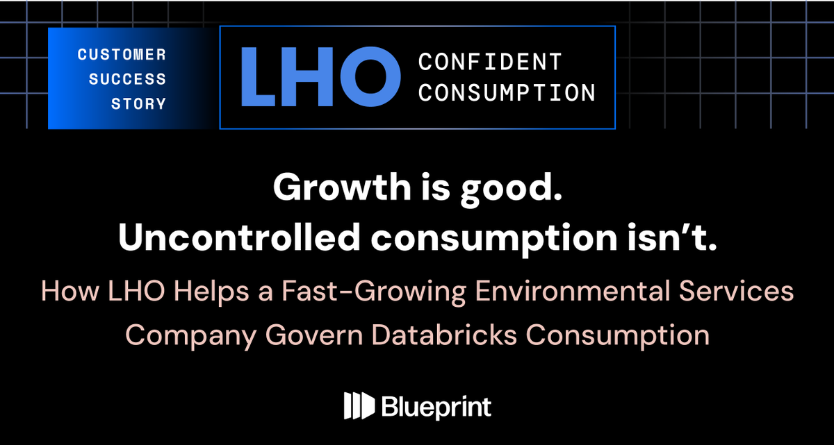 bpcs_tech's tweet photo. A fast-growing company uncovered $1.7K in unplanned AI spend during its first LHO session. Minutes later, they identified the cause and set up an automated alert.

See how Blueprint’s Lakehouse Optimizer™ helps govern Databricks spend.

https://t.co/b4CF7bCqAR https://t.co/wIVfXlYPuD