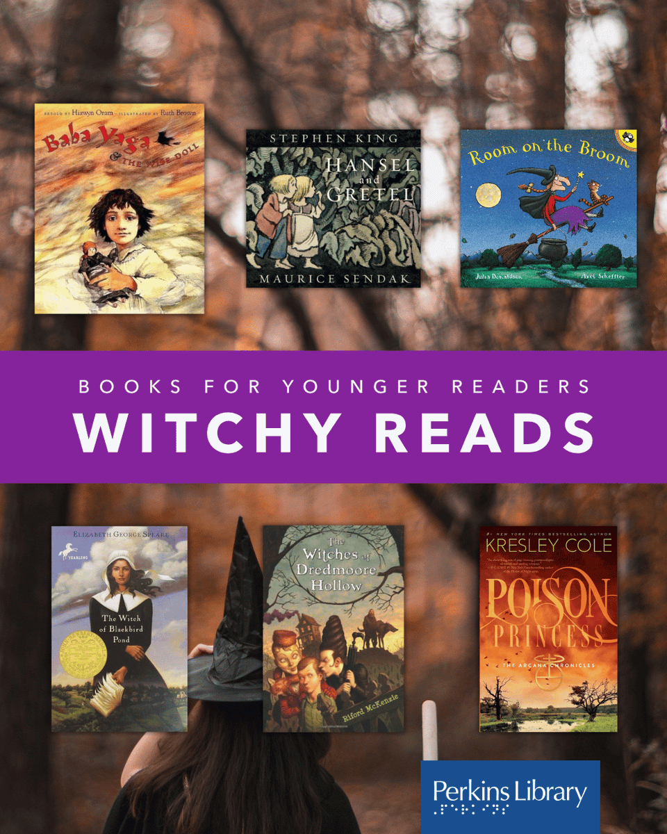PerkinsLibrary's tweet photo. Prepare for the magic and mystery of #Halloween with these tales of spell-casters—from the treacherous and wicked variety to the more kindly sort of #Witch. 🧙‍♀️

For monthly book lists for kids and young adults, subscribe to our PerKIDS newsletter: https://t.co/5T2XJWqVWm https://t.co/kbfLd0Tup7