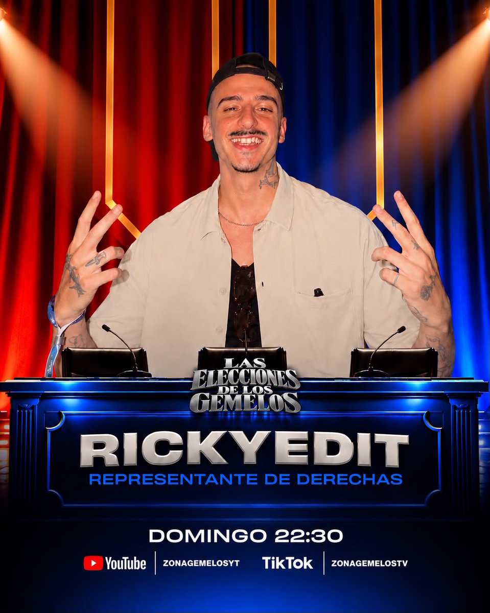 ZonaGemelos's tweet photo. RICKY EDIT

1º REPRESENTANTE DE DERECHAS

#EleccionesGemelos https://t.co/r7NTuMrpkR
