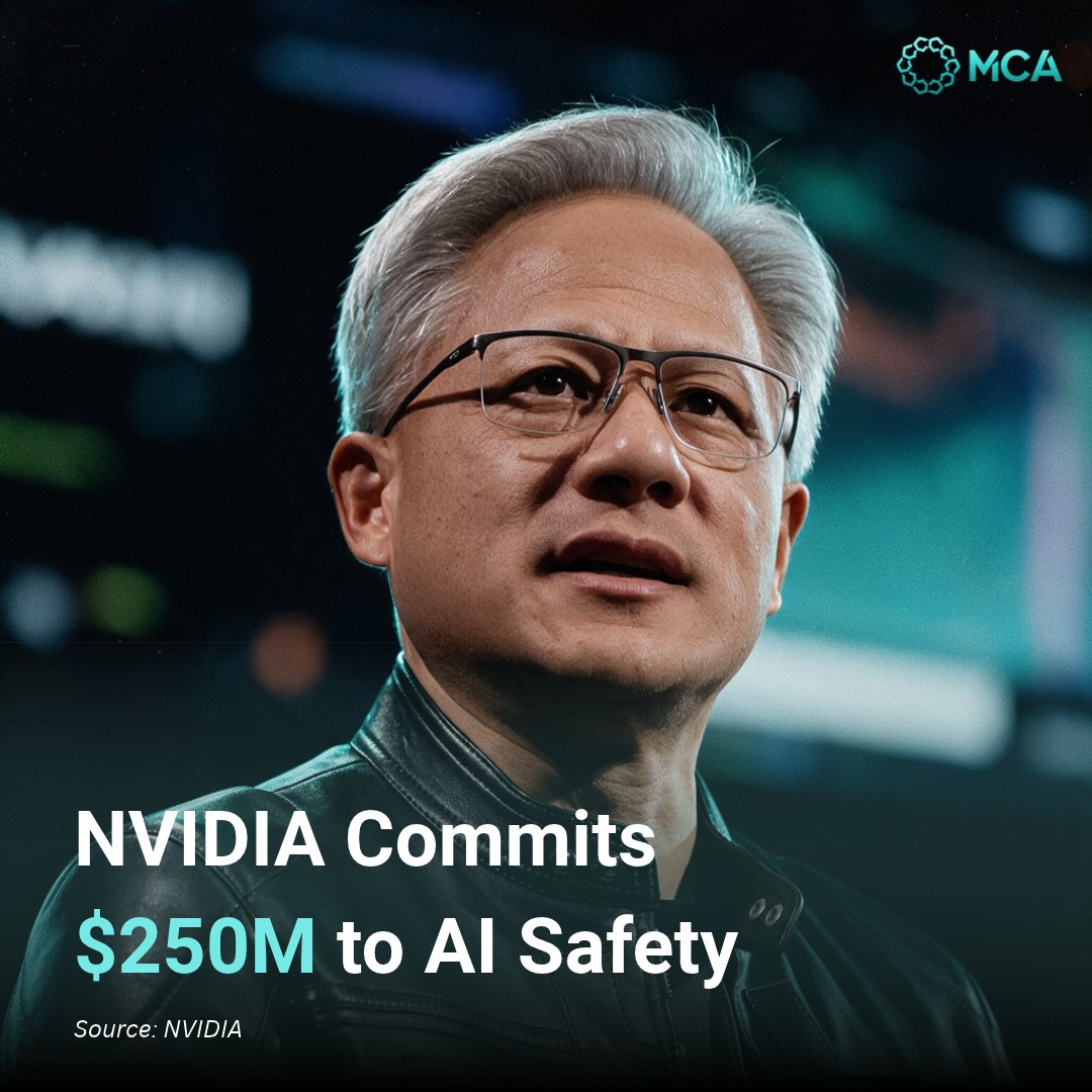 Multichain's tweet photo. AI safety is getting a $250M compute commitment from @nvidia.

Over five years, the company will support UK research into AI agent security, foundation models and robotics safety. https://t.co/Wp8FktUEAa