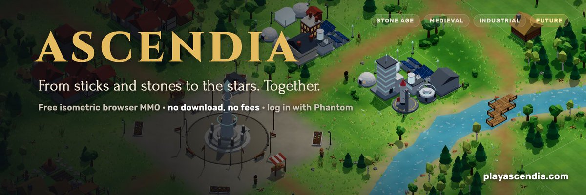 playascendia's tweet photo. What can you actually do in Ascendia? 🌿

Pick up sticks, stones and grass → craft your first axe → reserve a plot → build huts, fields and a campfire. Then research through four eras, from a Stone Age camp to a rocket on your own land.

Free, in the browser: https://t.co/0SWHDH2vaQ