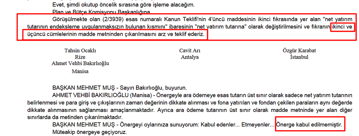 fonunmagdurlari's tweet photo. 🚨Tutanaklara göre bugün komisyon toplantısında sayın milletvekillerimiz @tahsinocakli, @Mv_CavitAri, @OzgurKarabat34 , @AVBakirlioglu sesimizi duyup madde 4.2 rezaletinin düzeltilmesi, çökmüş fiyat tavanlı ara ödeme almamıza yol açan cümlelerin maddeden kaldırılmasını talep etmiş, fakat AKP ve MHP oylarıyla reddedilmiş.