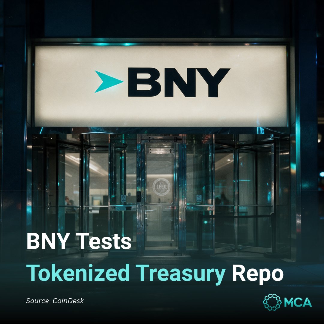 Multichain's tweet photo. A tokenized U.S. Treasury settled in minutes.

@BNYglobal and Citadel Securities completed a triparty repo using the tokenized security as collateral for overnight financing.

A practical example of faster settlement in institutional markets. https://t.co/BYWTV9dXrC