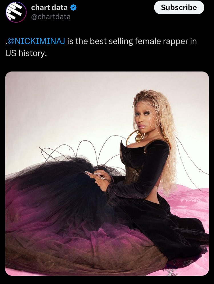 salvareee's tweet photo. @tonyfcarter The way you had to wordings on some of this to cope 😆&amp; which world is lil kim leading in pure sales 🤣 &amp; tf is lead streaming dominance 😭…but thank God everything you listed &amp; metric put together just leads to this🤭: https://t.co/uuc1oonCRl