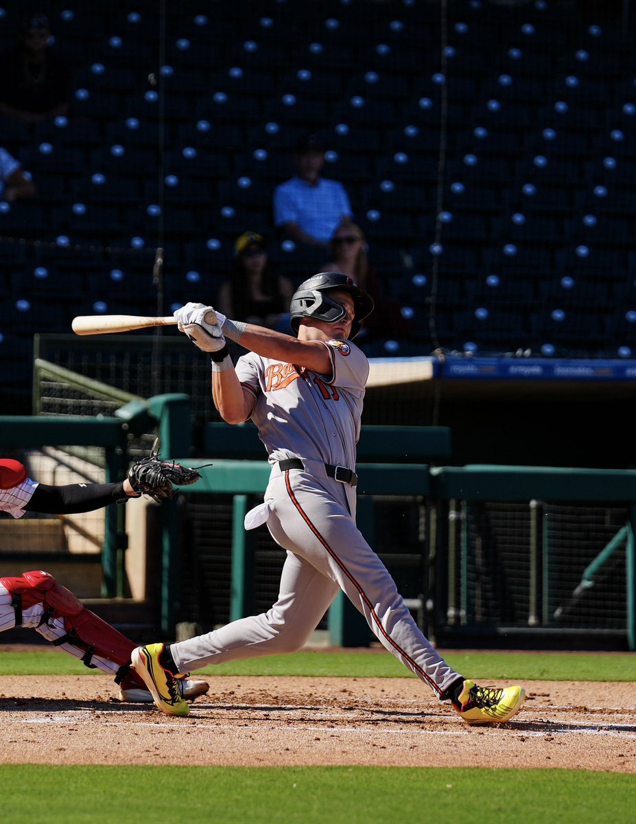 MLBazFallLeague's tweet photo. The luck of the Irish ☘️ 

@orioles No. 5 prospect Ike Irish stays hot coming off a 4-for-4 day yesterday, plating two runners in the top of the 2nd. Irish now has three multi-hit games this season. https://t.co/n12y6ySDVB