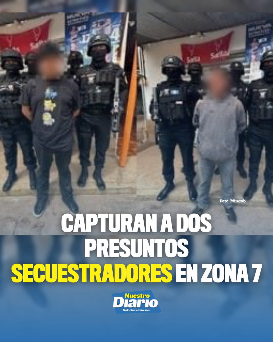 🚨💰 EXIGÍAN Q50 MIL POR LIBERAR A VÍCTIMA 🚨💰 El Ministerio de Gobernación informó sobre la captura de dos hombres, de 21 y 37 años, durante un allanamient…