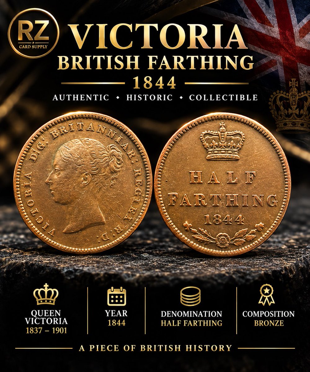 RZCARDSUPPLY's tweet photo. Coin Collectors❗️
1844 Great Britain Half Farthing - E over N Variety - Queen Victoria Young Head https://t.co/iOdJRtg48g #eBay via @eBay  #Numismatics
 #CoinCollecting
 #CoinsForSale
 #SilverCoins
 #GoldCoins
 #Bullion
 #RareCoins
 #WorldCoins
 #CoinCollector
 #PreciousMetals https://t.co/4fezaCM8R2