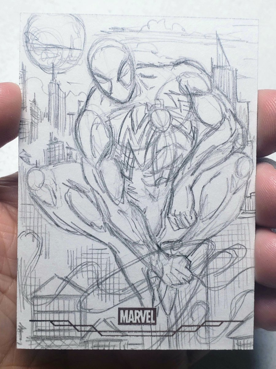 ariel_aguire's tweet photo. * SYMBIOTE SPIDEY! *
🌈 2026 Topps Neon: Marvel! 🌈

#arielsartwork #symbiote #spiderman #spidey #sketchcard #topps #neon #marvel #toppsneon #marvelneon #neonmarvel #marvelcards #tradingcards #process #sketch #pencil #ink #pen #micron #marker #copic #posca #colorpencils https://t.co/3WQd5zLfDN