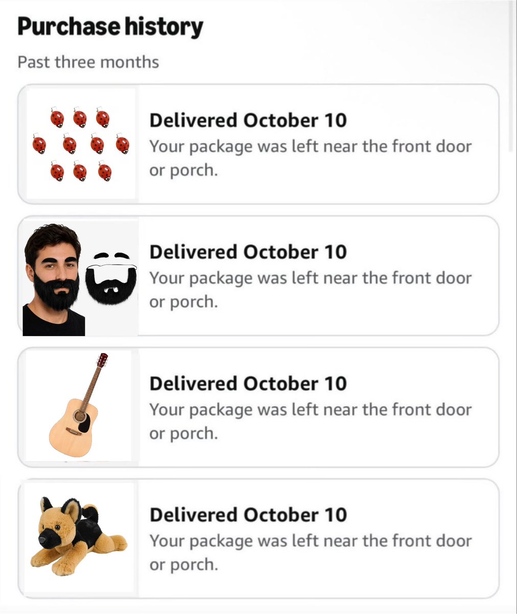 coffeeandacheck's tweet photo. i hope whoever stole my amazon package was also planning on being noah kahan for halloween https://t.co/8s3hA70Buh
