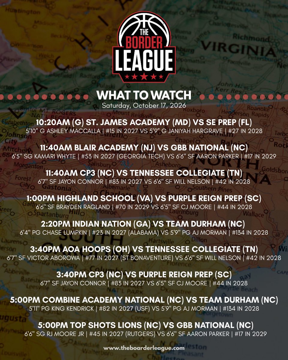 TheHoopState's tweet photo. 🚨LIVE THIS WEEKEND🚨

Check out some of the top match-ups at the @brdrleague east going down this weekend at the Rock Hill Sports &amp; Events Center with big-time talent for both the girls &amp; boys🏀🤩

BOYS SCHEDULE: https://t.co/r4czqzNKzw

GIRLS SCHEDULE: https://t.co/9z6TNuN6zh https://t.co/LwpBaqu45e