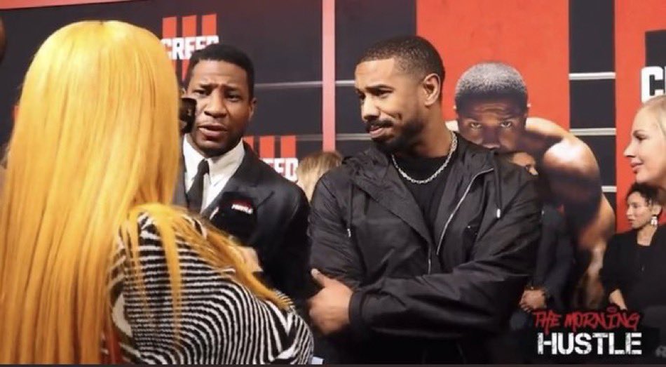 TheBaddestMitch's tweet photo. This is the same lady who Michael B Jordan confronted in the red carpet lol. 

If you gon walk in the spirit of Wendy Williams, you gotta WALK IN IT. https://t.co/c7y7kBaxHO
