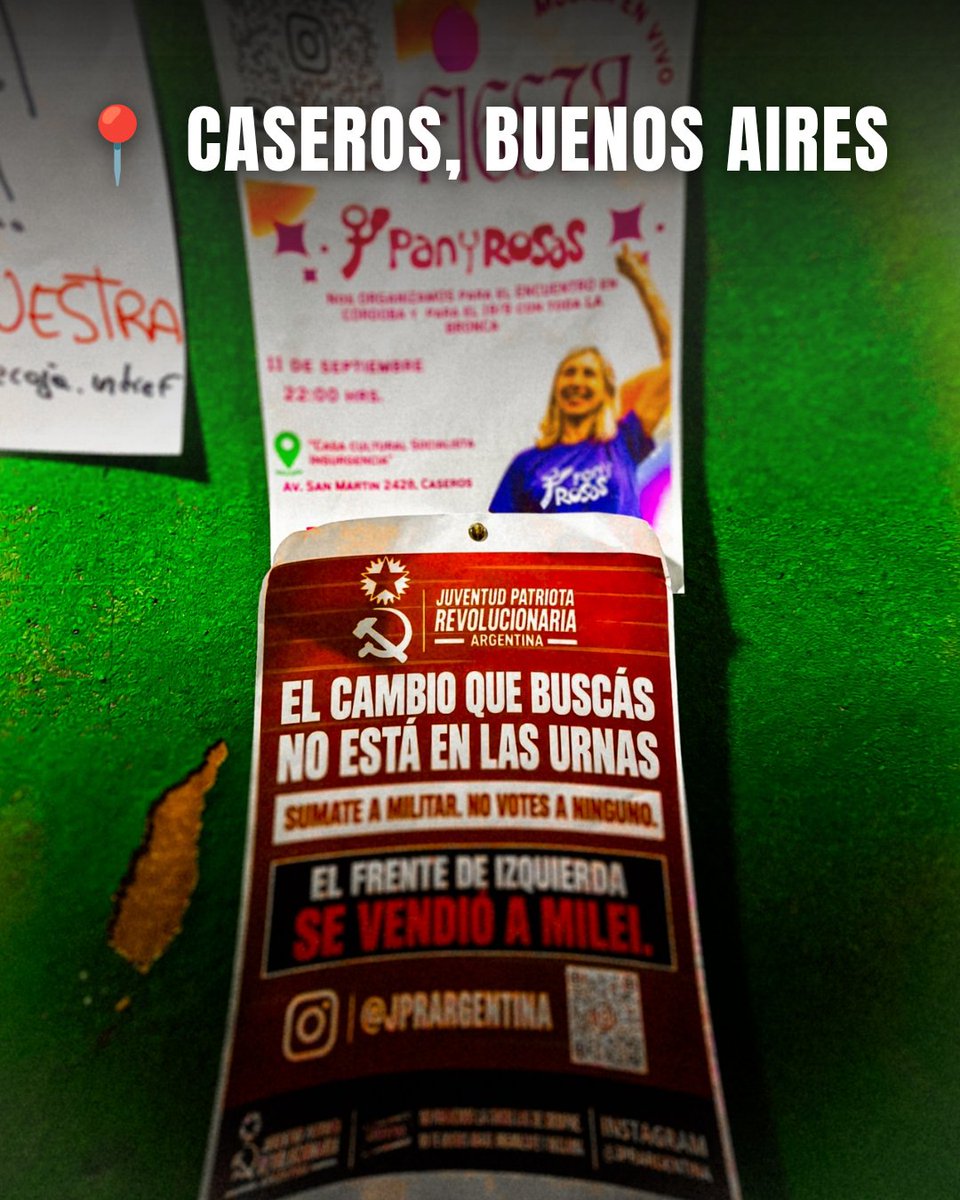 jprargentina_'s tweet photo. 📍 En una ventosa tarde, Caseros, Buenos Aires, se llenó de afiches de la JPR Argentina en señal de protesta contra el sistema electoral burgués y sus disidencias controladas. https://t.co/VABFZxIJon