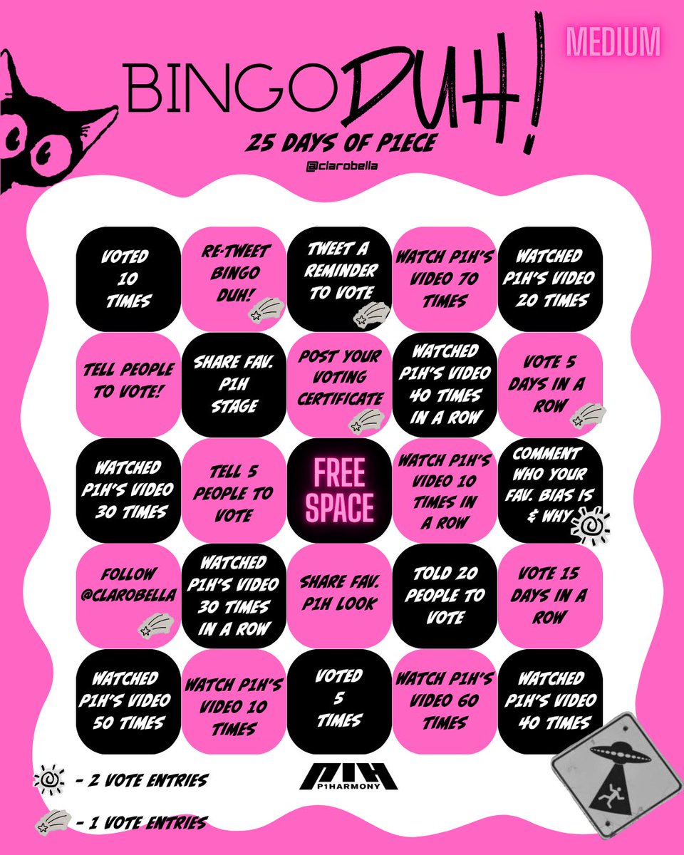 clarobellaa's tweet photo. Want a chance to win a P1H Basket??
Play some bingo and earn some entries! 
lets give back to p1harmony in a fun way!! 
Make sure to message &amp; follow me for entry of my raffle!! 
Have fun and remember to vote for P1harmony🧩
#bingoDUH #P1H #KCONERS #P1HARMONY #P1ECES https://t.co/y8diueN7Av