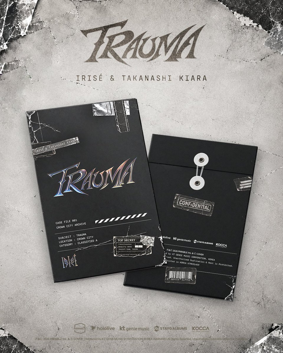 official_IRISE's tweet photo. IRISÉ The 4th Single [TRAUMA] (Feat. Takanashi Kiara) PRE-ORDER NOTICE

아이리제와 홀로라이브 타카나시 키아라의 컬래버레이션 싱글 ‘TRAUMA’의 예약 판매가 10월 16일 (금) 오전 11시부터 시작됩니다. 

Pre-orders for the collaboration single 'TRAUMA' by IRISÉ and hololive's Takanashi Kiara will open on October 16 (Fri) at 11AM (KST). 

[예약 판매 기간 / Pre-Order Period]
2026. 10. 16 (Fri) 11AM ~ 2026. 10. 29 (Thu) 6PM (KST) 

[판매처 / Retailers] 
▪ 뮤직아트 (MUSICART)
▪ 케이앤팝스 (KNPOPS)
▪ 애플뮤직 (Apple Music)
▪ 네오도쿄 (Neo Tokyo)
▪ 엘리팝 (ELLIEKPOP)
▪ 아미아미 (AmiAmi)

※ 구매 링크는 10월 16일(금) 오전 11시 오픈 시 안내되며, 판매처별로 오픈 시간이 다를 수 있습니다. 
※ Purchase links will be updated at 11AM KST on Oct 16 (Fri), and start times may vary by retailer. 

🕷️ 2026. 10. 30 12PM (KST)
🕸️ PRE-SAVE https://t.co/2vJOwPgPRp

#IRISÉ #TakanashiKiara
#TRAUMA #트라우마 #IRISÉ_TRAUMA
@takanashikiara