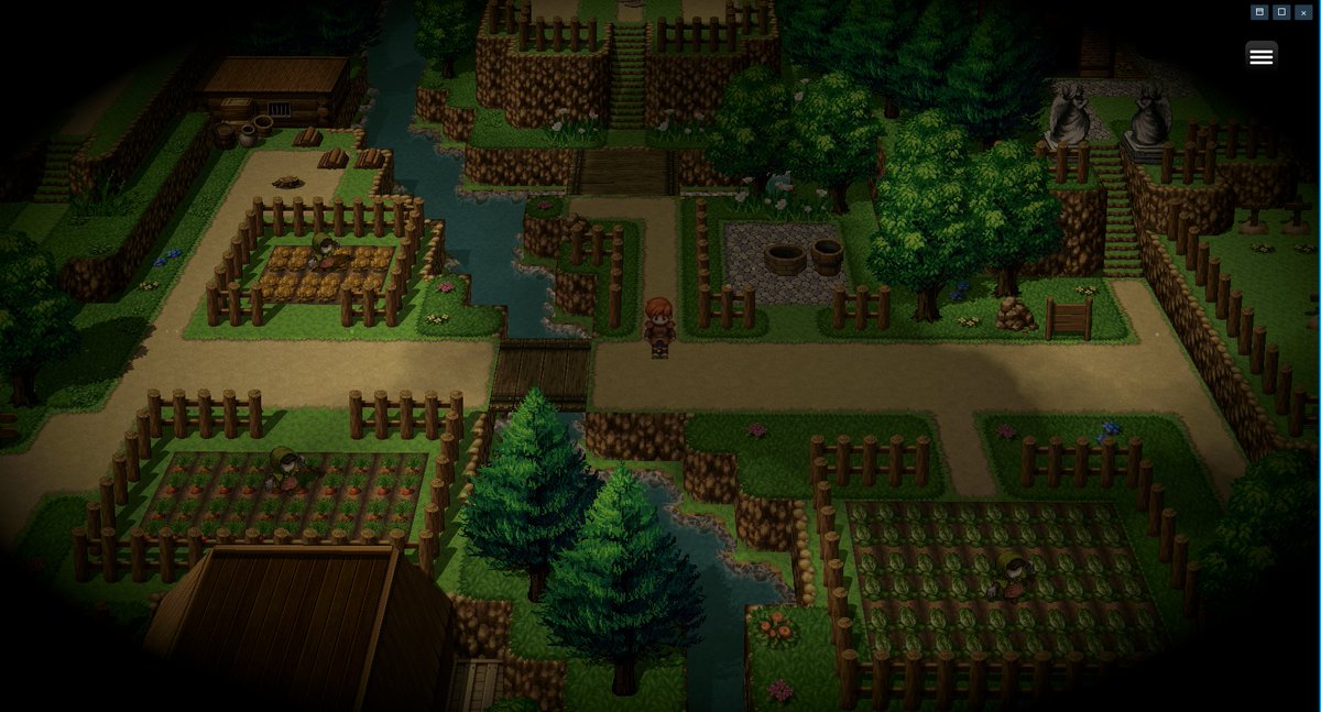 rpgmakeru2u_jp's tweet photo. 光と影で、マップを思い描いた雰囲気に～

『RPGツクールU2U』では、ダーク・光の粒子・雲影・寒色・周辺減光など、画面の演出を手軽に調整できます！あなたの物語にぴったりの風景をツクってみませんか？

▼Steamでウィッシュリスト登録受付中！
https://t.co/n2HfapyMIV

#RPGツクールU2U
#RPGMakerU2U
#RPGツクール
