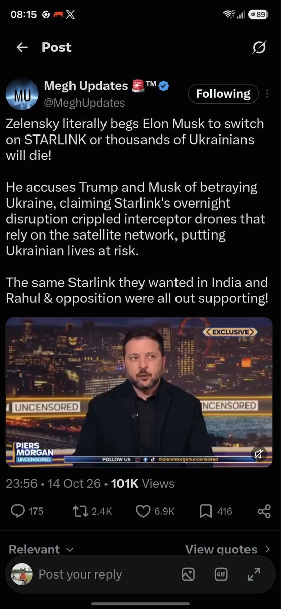 TVMohandasPai's tweet photo. Never never should India depend on starlink  and @elonmusk Big big lesson for India @AshwiniVaishnaw https://t.co/vm8lQhDkqO
