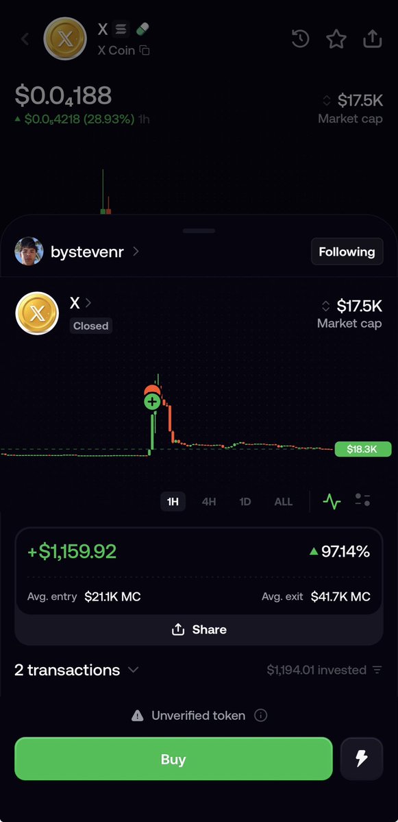 itzkapsy's tweet photo. @sty_defi This buy and dump on his followers head guy? https://t.co/o6IltKHXh9