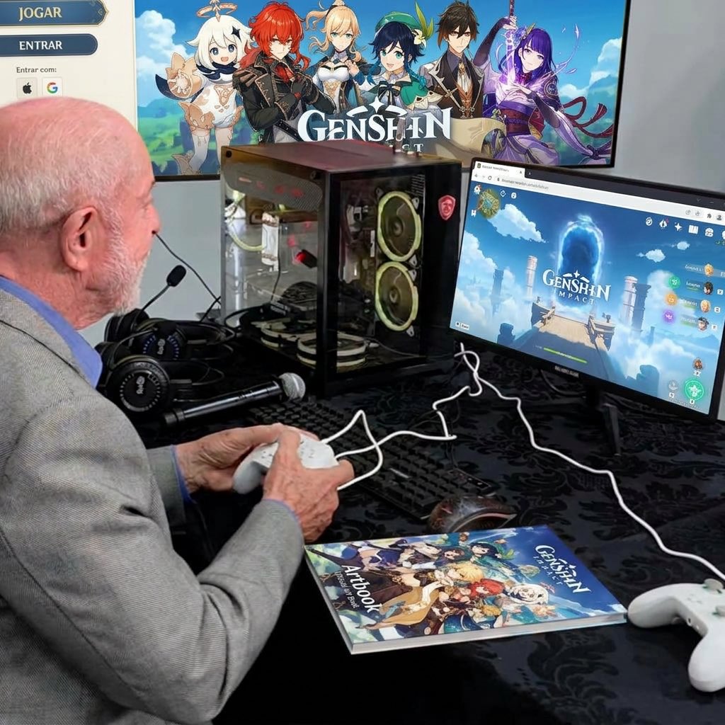 _0herber's tweet photo. gente o lula jogando genshin q tudo https://t.co/EflFSJLwIt