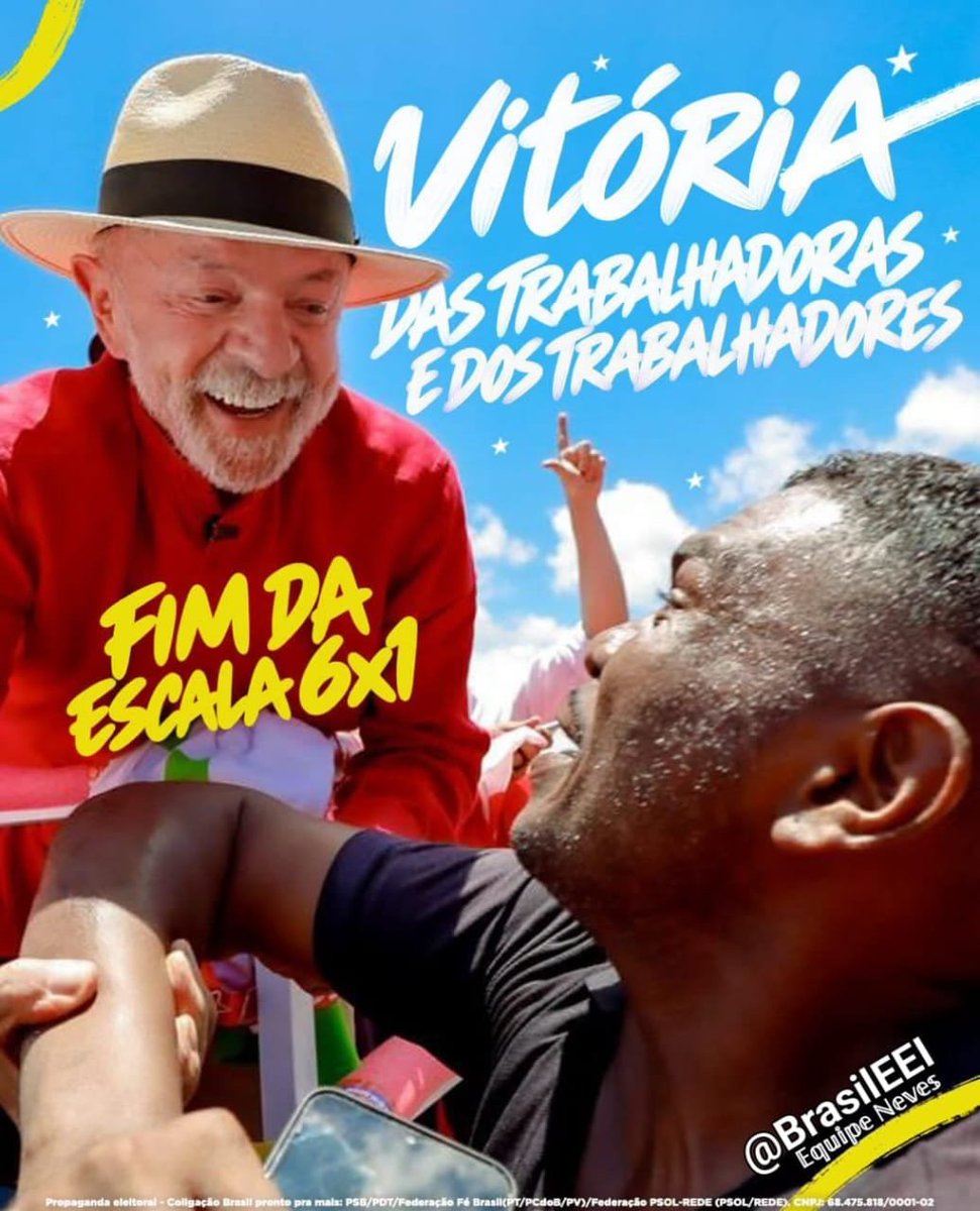 MullerBete's tweet photo. Finalmente, o trabalhador terá mais tempo com a sua família!

#LulaPaiDoFimDa6x1 https://t.co/sIE2lr8n9o
