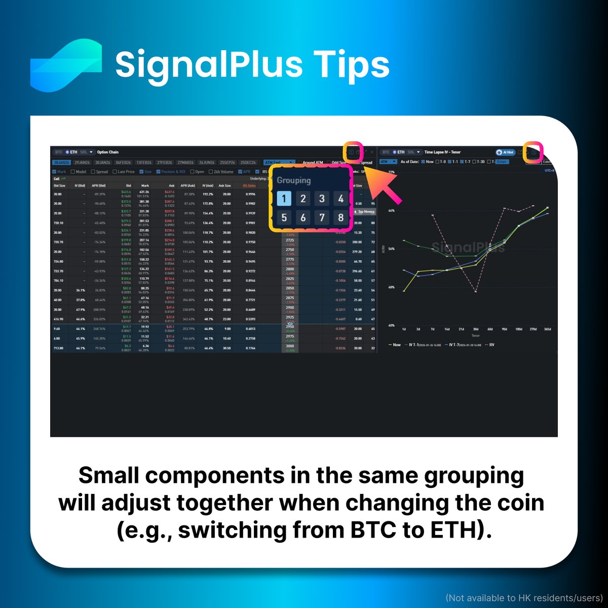 SignalPlus_Web3's tweet photo. ✅ Still switching assets one chart at a time?

Try changing the entire group instead! Switch all your charts with just one click and instantly double your monitoring efficiency! https://t.co/VOb2kukm6q