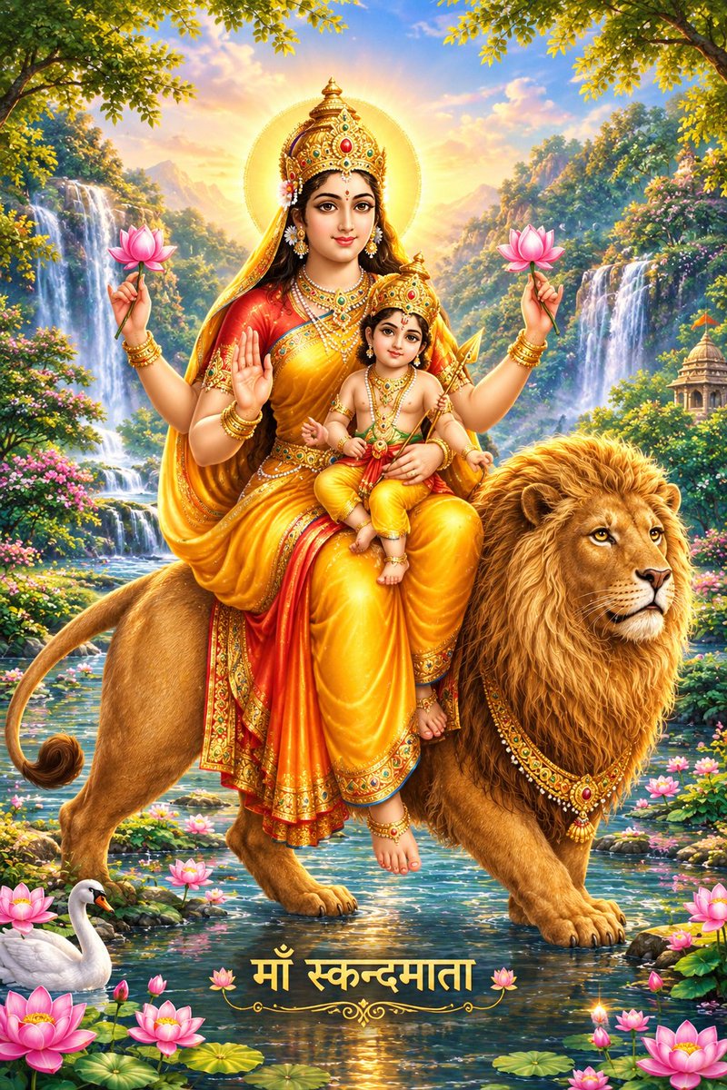 HeritageGirl7's tweet photo. The fifth day of Navratri devotees worship Maa Skandamata🙏

ॐ देवी स्कन्दमातायै नमः https://t.co/Uf9DXQvjnh