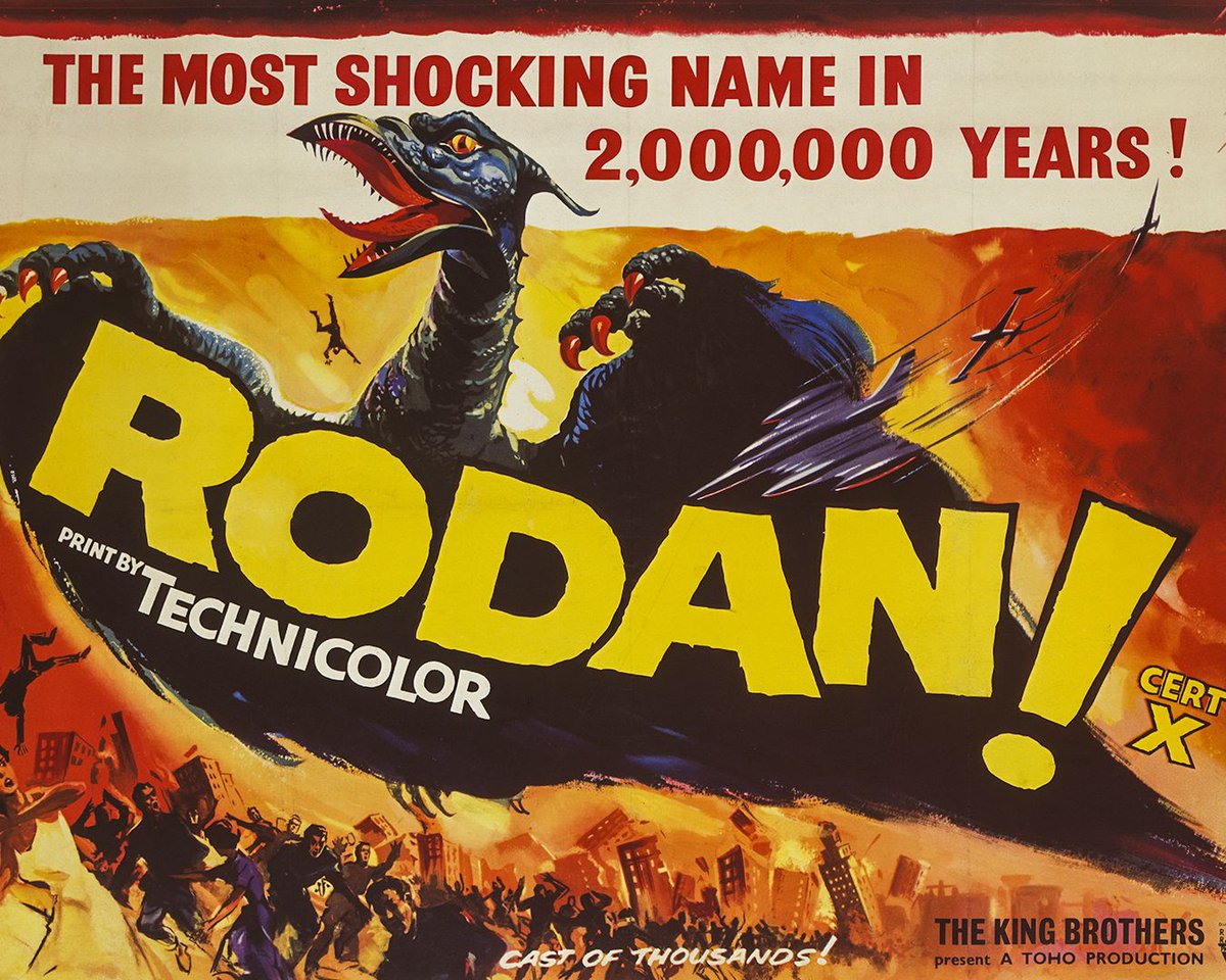 vistahollywood's tweet photo. RODAN (1956) screens in I.B. Technicolor 35mm Saturday, October 24th, at 10:00am. https://t.co/yh0E8EFajJ