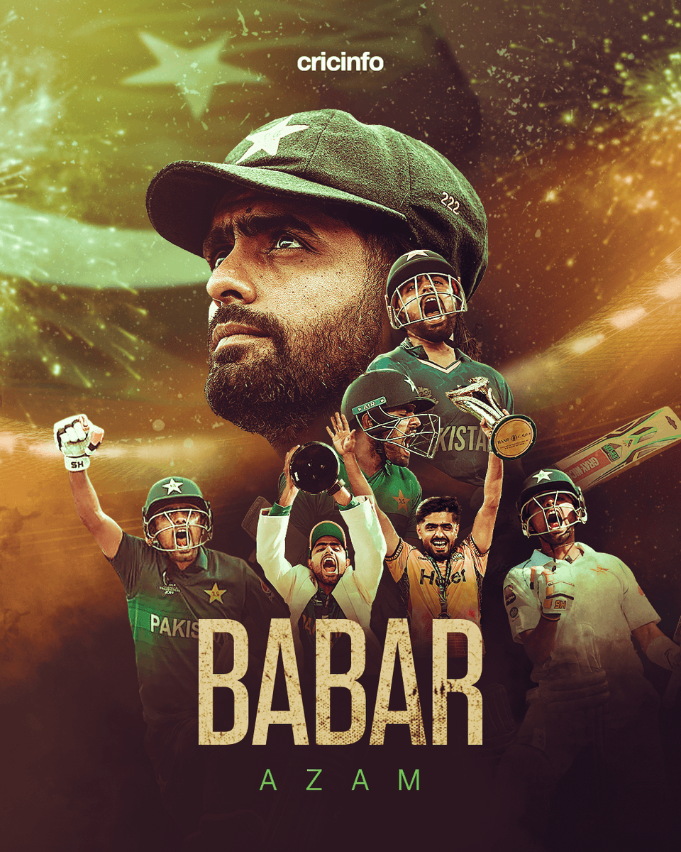 cricinfo's tweet photo. ◾ Joint-most ODI tons for Pakistan
◾ Joint-fastest to 6000 ODI runs 
◾ ICC's Men's ODI Cricketer of 2021
◾ The leading run-scorer in T20Is 
◾ The most 50+ scores in T20Is 
◾ Close to 16,000 international runs 

A run machine who is the face, the hope, and the heartbeat of modern Pakistan cricket 

Babar Azam turns 32 🎈