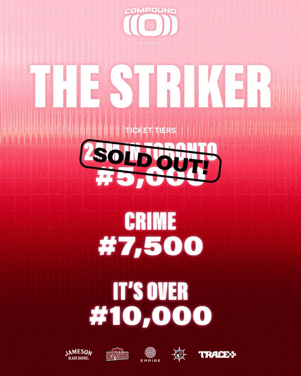Fola_central's tweet photo. LAGOS, THE STRIKER IS COMING! 🚨9️⃣

FOLA is set to appear as a guest headliner at Compound O’s “THE STRIKER.”

📅 Oct 23
📍 Curate, Victoria Island, Lagos
🕖 7PM
🎟️ From ₦10,000 (remaining listed tier)

Tickets &amp; details 👇
https://t.co/3nsi9WORDm https://t.co/lNQNXhX4Hz